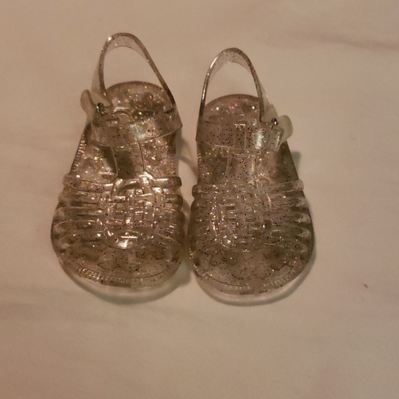 NWT Baby Gap Girls Size 4 Clear Pink Bow Jelly Jellies Sandals Shoes